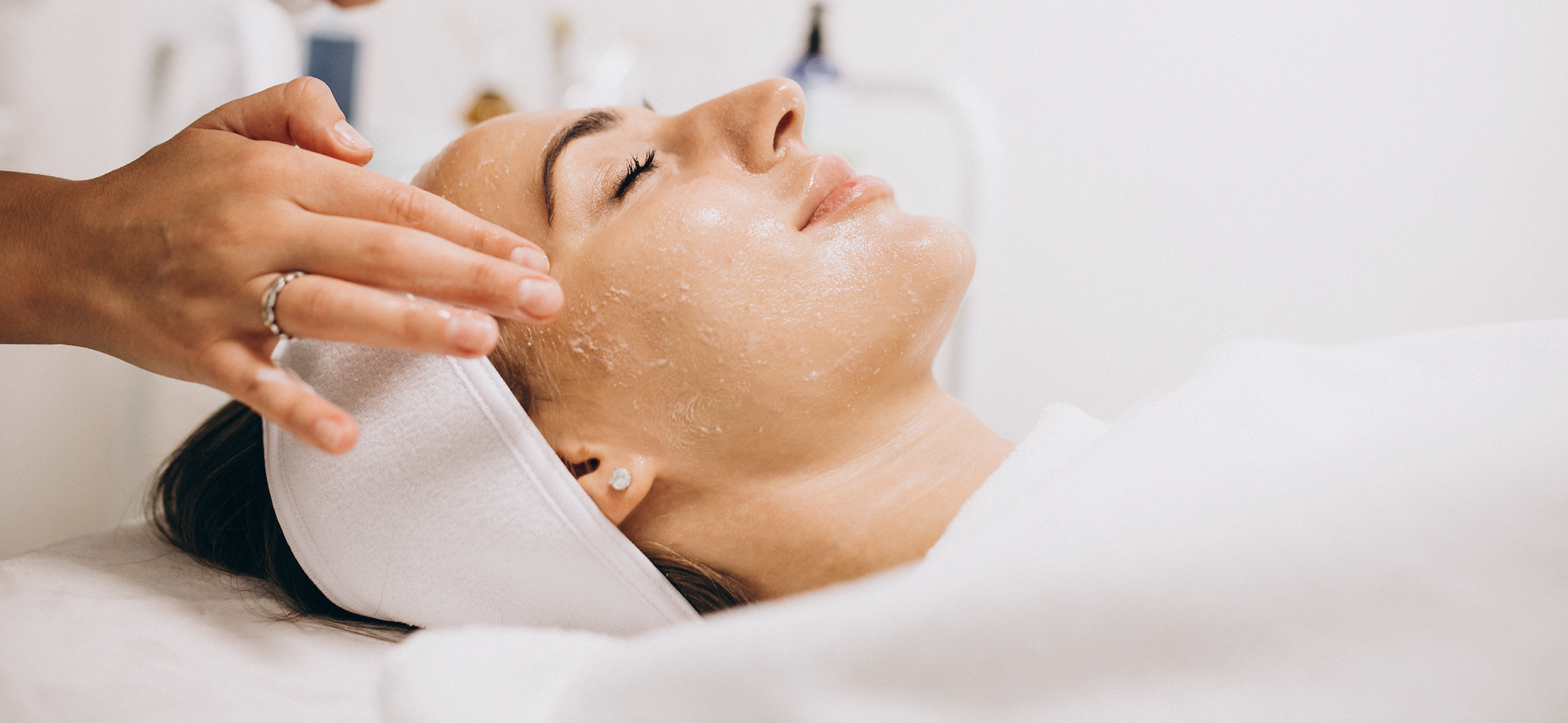 Woman Getting Acne Peel