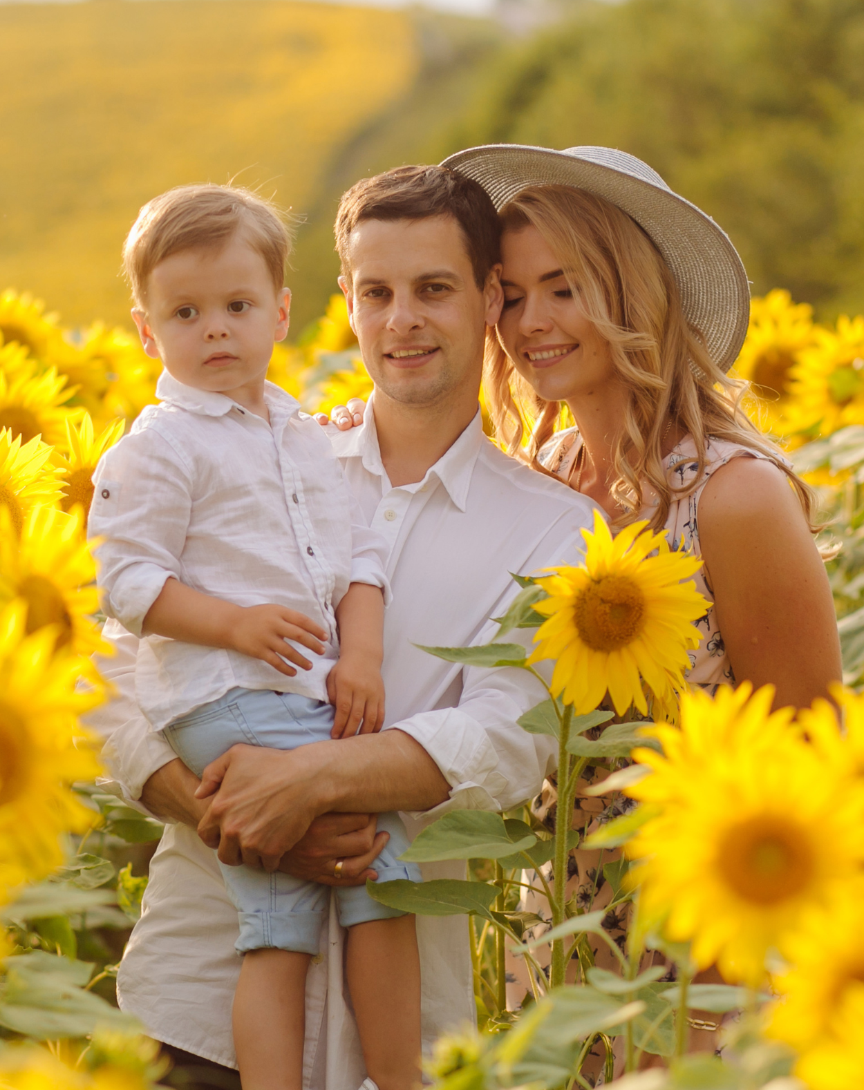 Happy Family Enjoying Spring